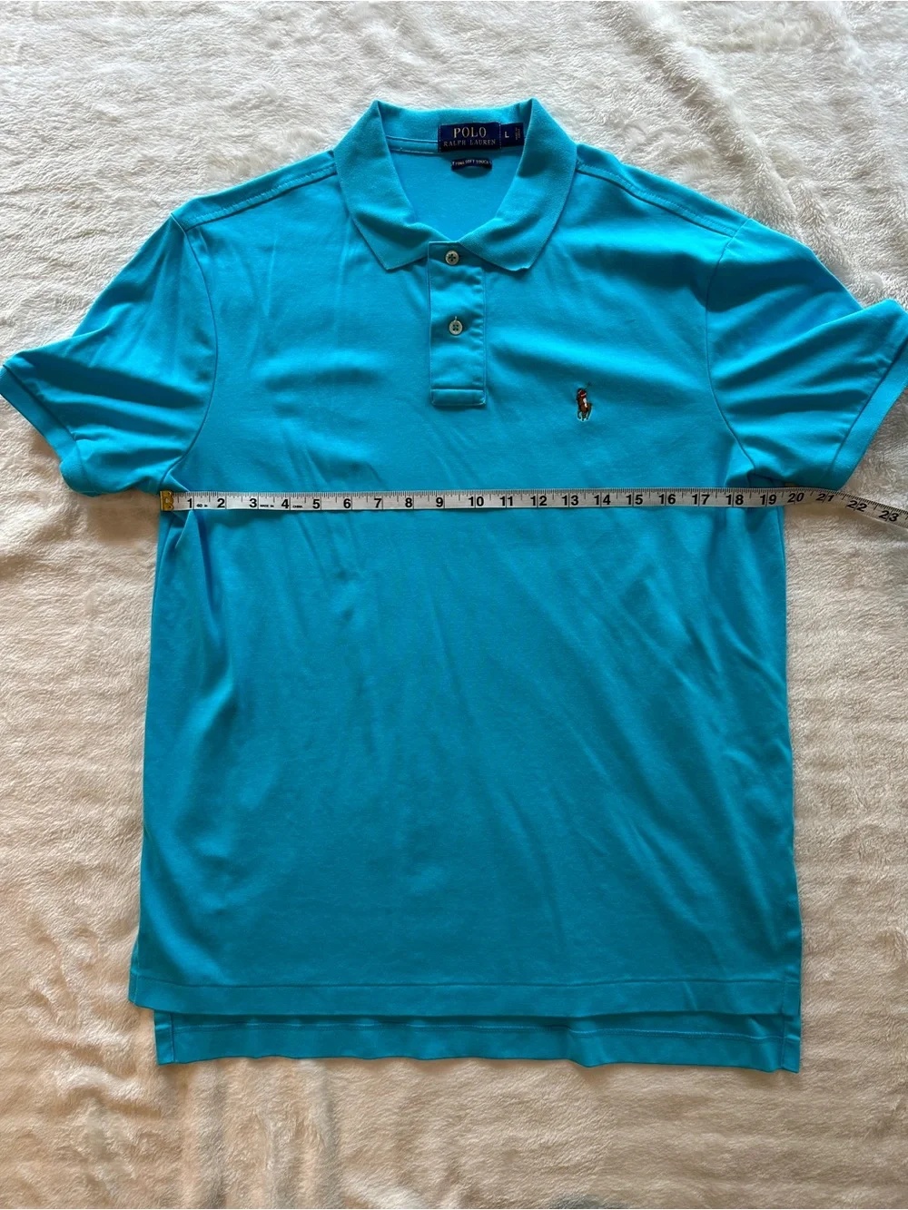 Ralph Lauren Men’s Turquoise Polo Shirt with Embroidered Pony